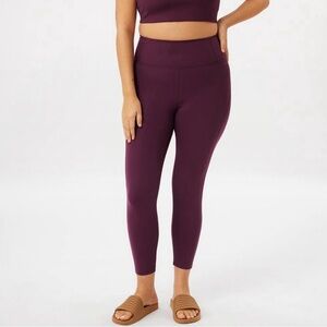 Girlfriend Collective Plum High-Waisted 7/8 Leggings Size Medium